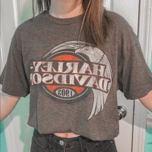 authentic harley davidson tee shirt size medium